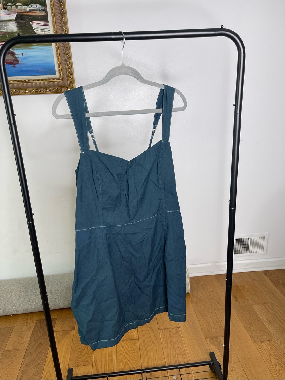 Abercrombie & Fitch Teal Blue Slip Dress with Adjustable Straps
